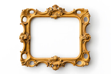 Frame mock up decorated with stucco in Renaissance and Baroque. Ornate Rococo Frame
