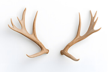 Obraz premium Reindeer horns, deer antlers isolated on white background