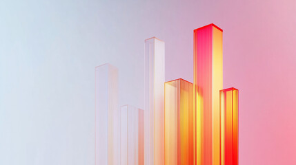 Red gold abstract architectural background