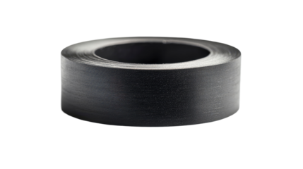 Black packing tape with transparent PNG background