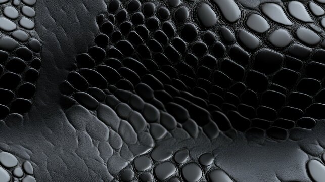 Black Mamba snakeskin animal pattern, seamless, tileable.