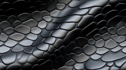 Black Mamba snakeskin animal pattern, seamless, tileable.