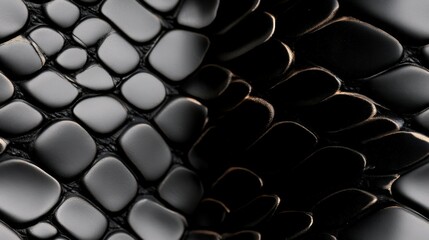 Black Mamba snakeskin animal pattern, seamless, tileable.