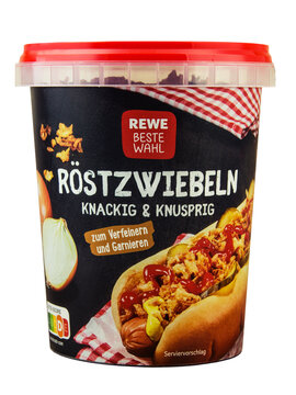 Rewe Beste Wahl R&ouml;stzwiebeln auf Hintergrund  transparent