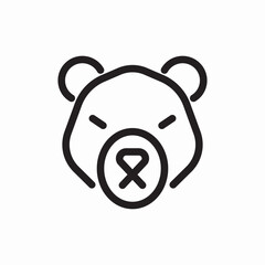 Obraz premium Bear icon vector sign