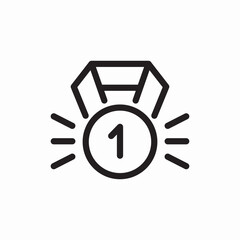 First place winner icon vector sign