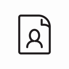 Profile document user icon vector sign