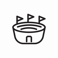 stadium icon vector sign
