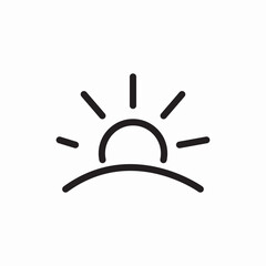Sunrise morning weather icon vector sign