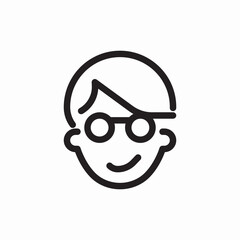 User profile glasses icon vector sign