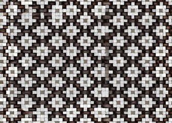 Fototapeta premium Intricate Woven Fabric Textile Pattern Design Craftsmanship Artistry Detail