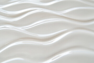 Abstract Cream Swirls: A captivating abstract image featuring smooth, white, swirling lines of cream or lotion, evocative of luxurious, rich texture. The minimalist.