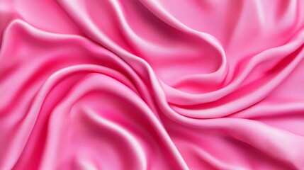 Obraz premium Luxurious pink silk fabric texture background for wedding or romantic design 