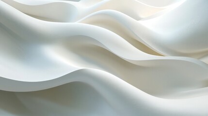 Obraz premium Abstract White Waves: A Serene Study in Light and Texture