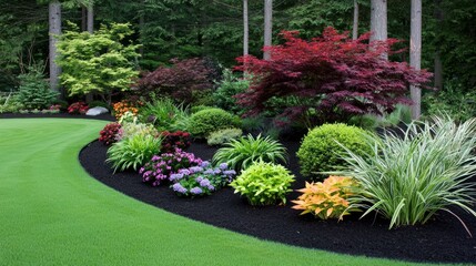 Vibrant Flower Garden Landscape