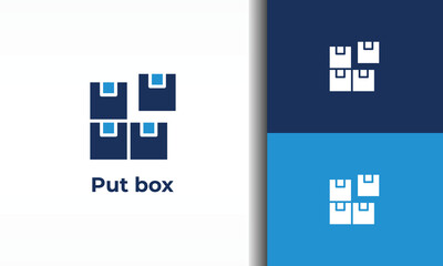 Put box vector, icon or logo sign isolated symbol illustration