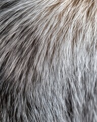 Fototapeta premium Close-Up View of Soft Gray Fur Texture for Nature Photography