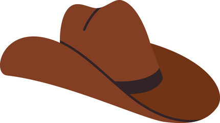 Cowboy Hat Vector Illustration On Transparent Background