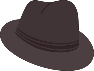 Fedora Hat Vector Illustration On Transparent Background