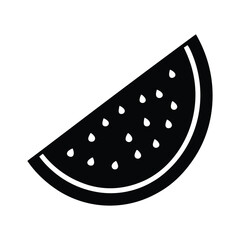 Watermelon silhouette vector illustration