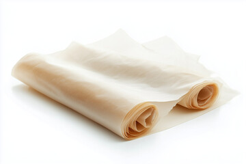 Fototapeta premium Greaseproof Paper for Safe Food and Medical Packaging Solutions, isolated, white background