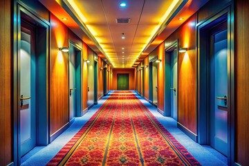 Interior Corridor - Bright Carpeted Hallway