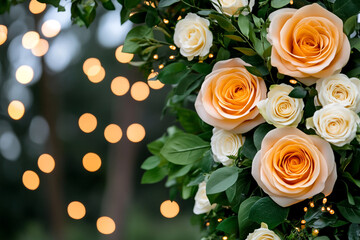 A Romantic Proposal Scene in a Garden with Twinkling Lights - Ideal for Wedding Planners and Relationship Blogs