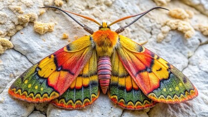 Mullein Moth on Limestone - Dorsal View