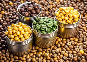 Organic Coffee Beans, Metal Caps, Corn, Soybeans - Stock Market Futures