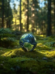 Globe on Mossy Ground