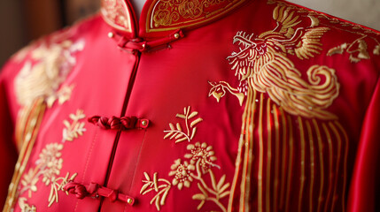 Naklejka premium Traditional Chinese qipao dress 