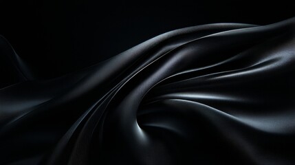 Fototapeta premium Dark Elegant Draped Fabric Abstract Background