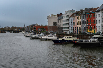 Portus Ganda in city of Ghent, Belgium