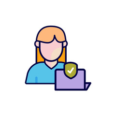 Personal data icon on white background.