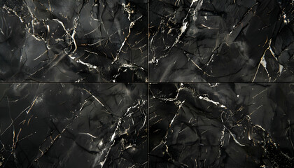 Fototapeta premium Black Marble Tile Texture Abstract Background Illustration