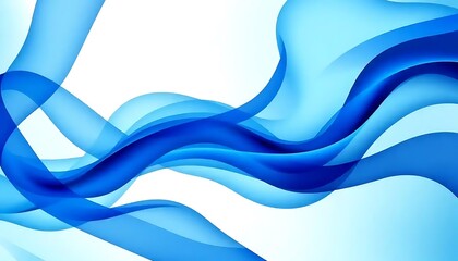 Abstract Blue Waves Flowing Design