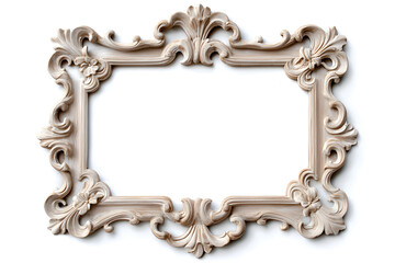 Frame mock up decorated with stucco in Renaissance and Baroque. Ornate Rococo Frame	