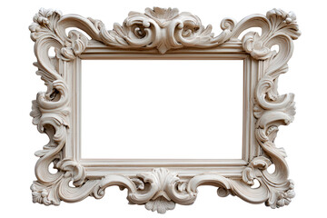 Frame mock up decorated with stucco in Renaissance and Baroque. Ornate Rococo Frame	