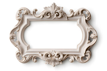 Frame mock up decorated with stucco in Renaissance and Baroque. Ornate Rococo Frame	