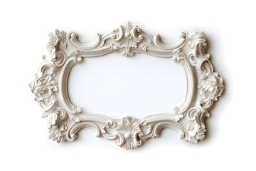 Frame mock up decorated with stucco in Renaissance and Baroque. Ornate Rococo Frame	