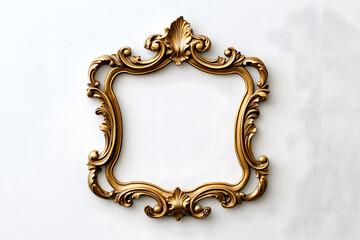 Frame mock up decorated with stucco in Renaissance and Baroque. Ornate Rococo Frame	