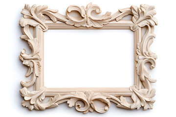 Frame mock up decorated with stucco in Renaissance and Baroque. Ornate Rococo Frame	