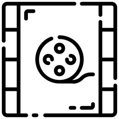 movie outline vector icon