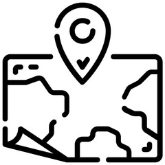 map outline vector icon