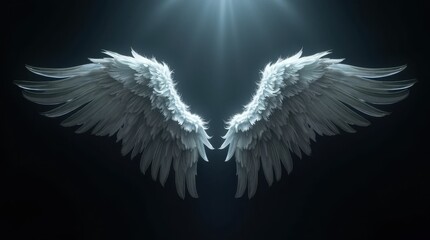 Obraz premium Metallic Silver Feathers Bathed in Soft Light