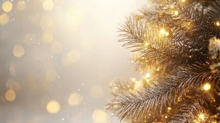 Fototapeta premium Magical christmas background soft lights stock photo festive atmosphere close-up holiday spirit
