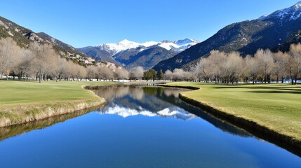 Fototapeta premium Serene Mountain Lake Reflection