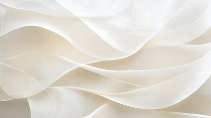 Elegant Draped White Fabric Soft Texture Background