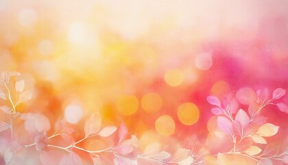 Elegant watercolor abstract painting (spring colors, warm shades)