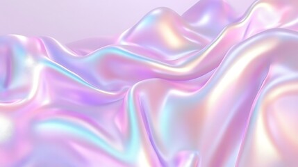 Obraz premium Iridescent Pastel Fabric Draped Softly Abstract